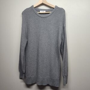 Old Navy Knit Pullover Sweater Women Size M Gray 100% Cotton Fall Casual